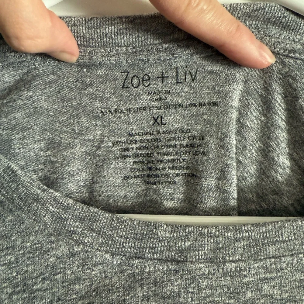 Zoe + Liv Gray Cat Lady Tee